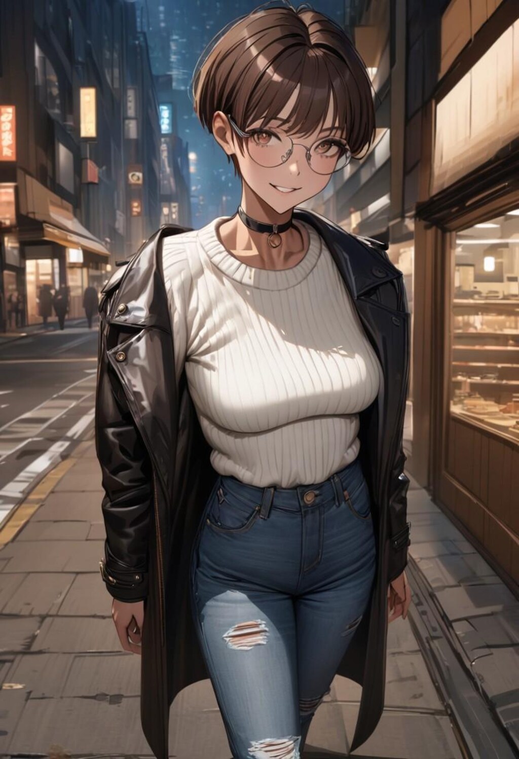 ショートヘアお姉さん