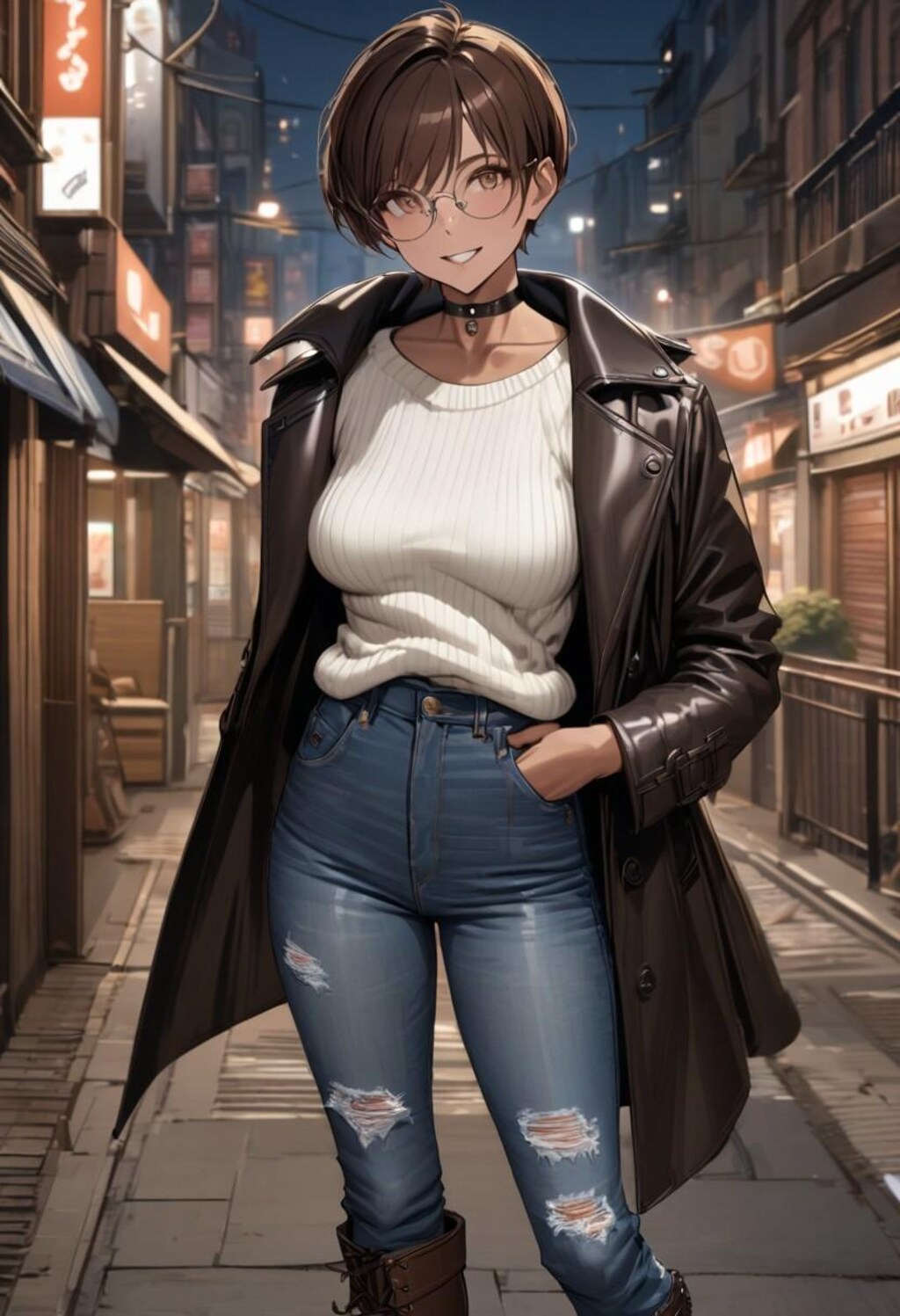 ショートヘアお姉さん