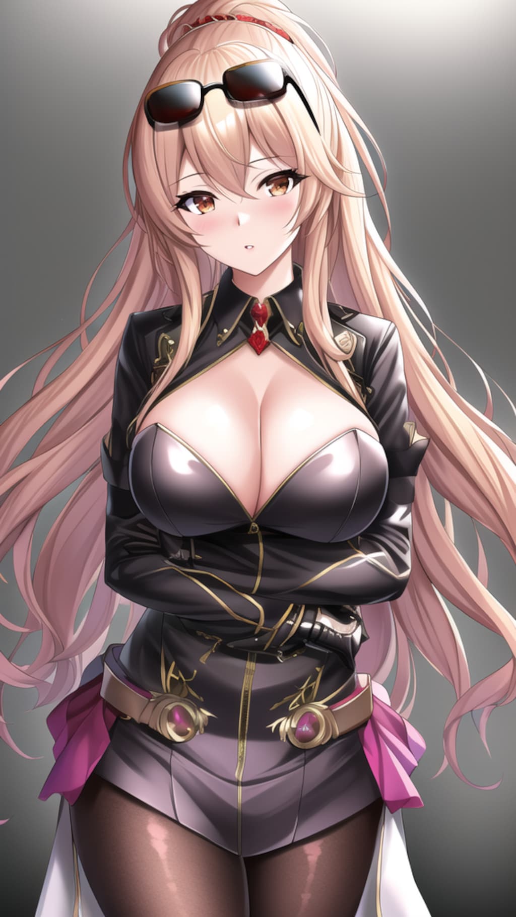 コスプレを楽しむ金髪お姉さん