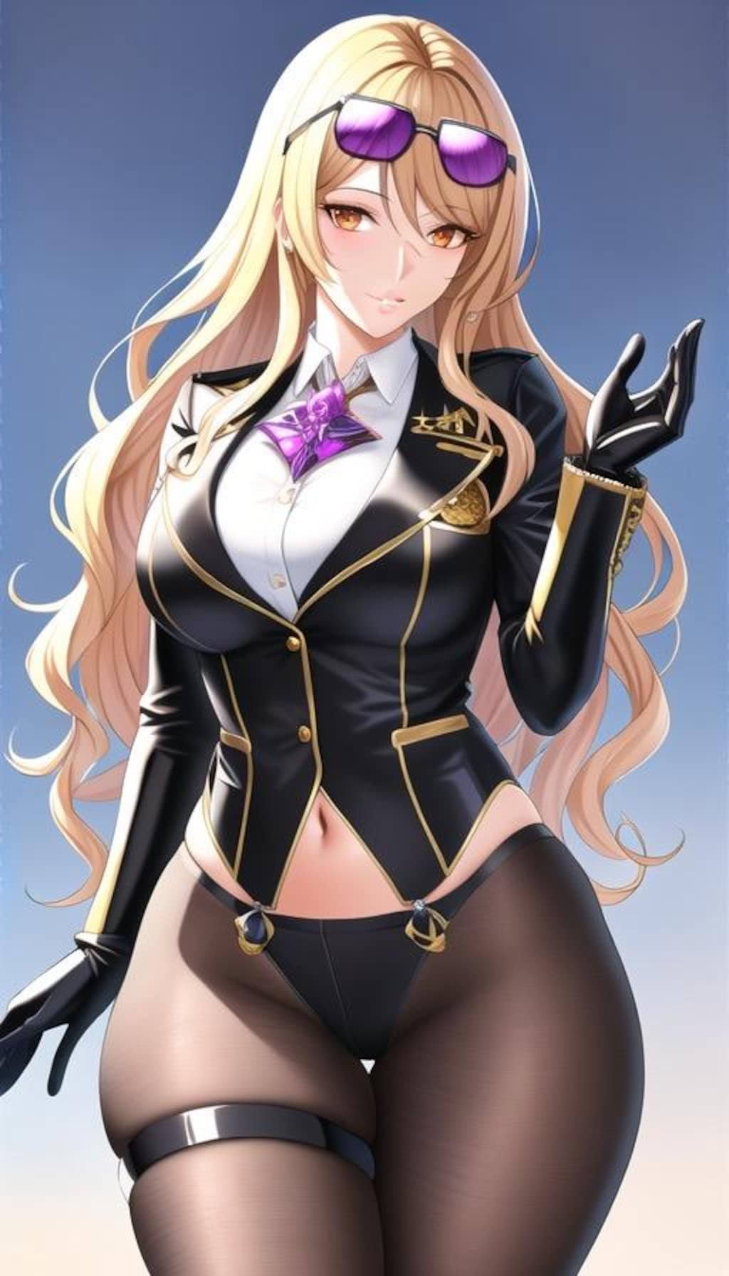 コスプレを楽しむ金髪お姉さん