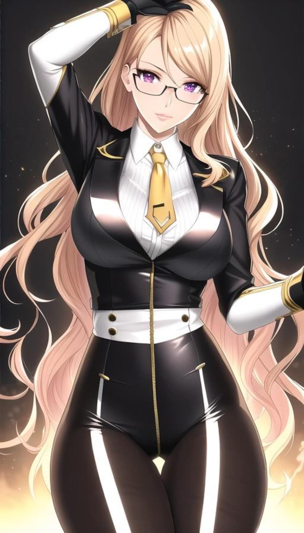 コスプレを楽しむ金髪お姉さん