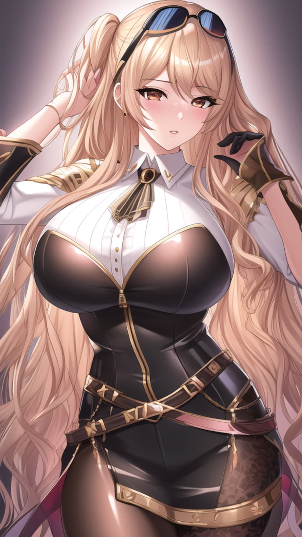 コスプレを楽しむ金髪お姉さん