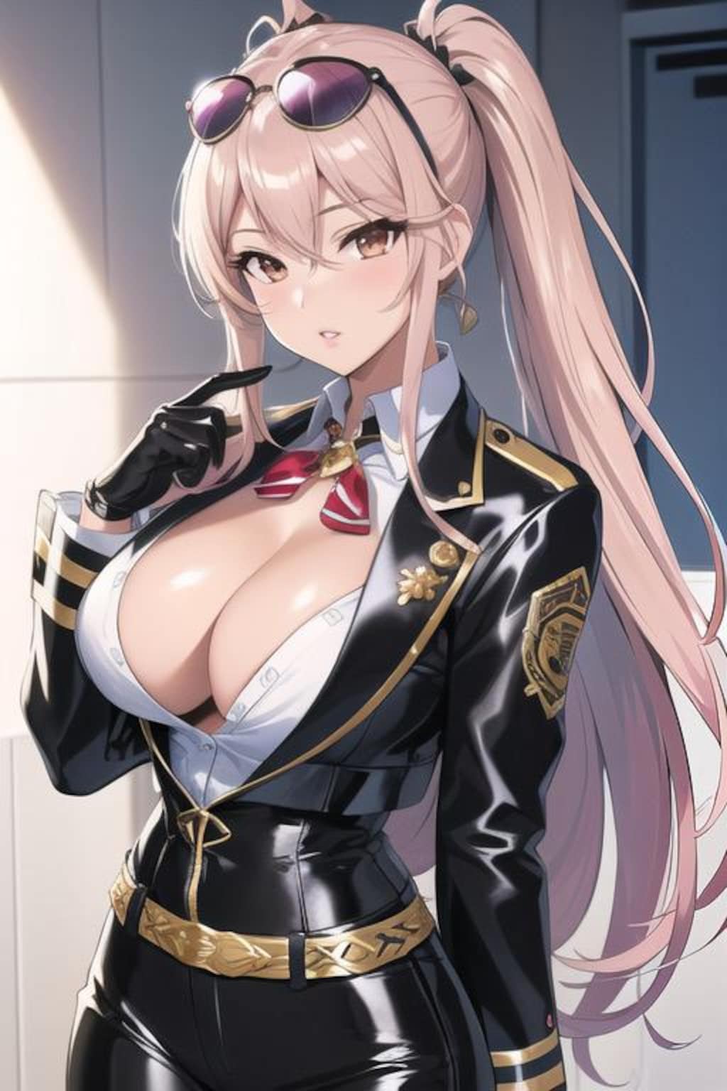 コスプレを楽しむ金髪お姉さん