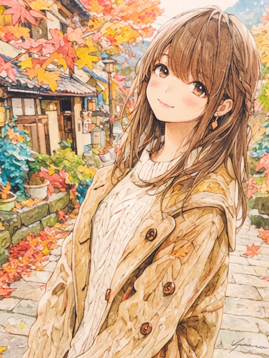 秋風に包まれて | の人気AIイラスト・グラビア