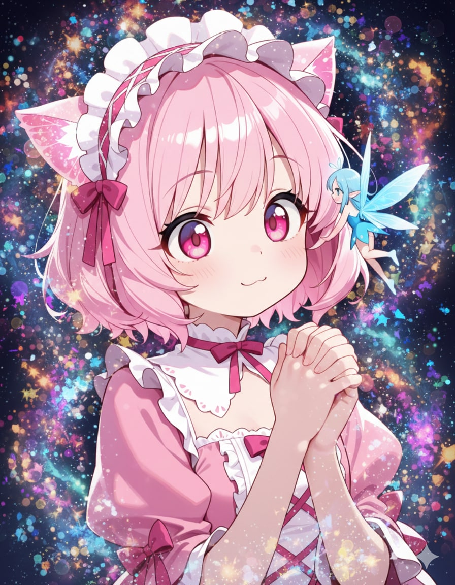 猫と光の妖精 | の人気AIイラスト・グラビア