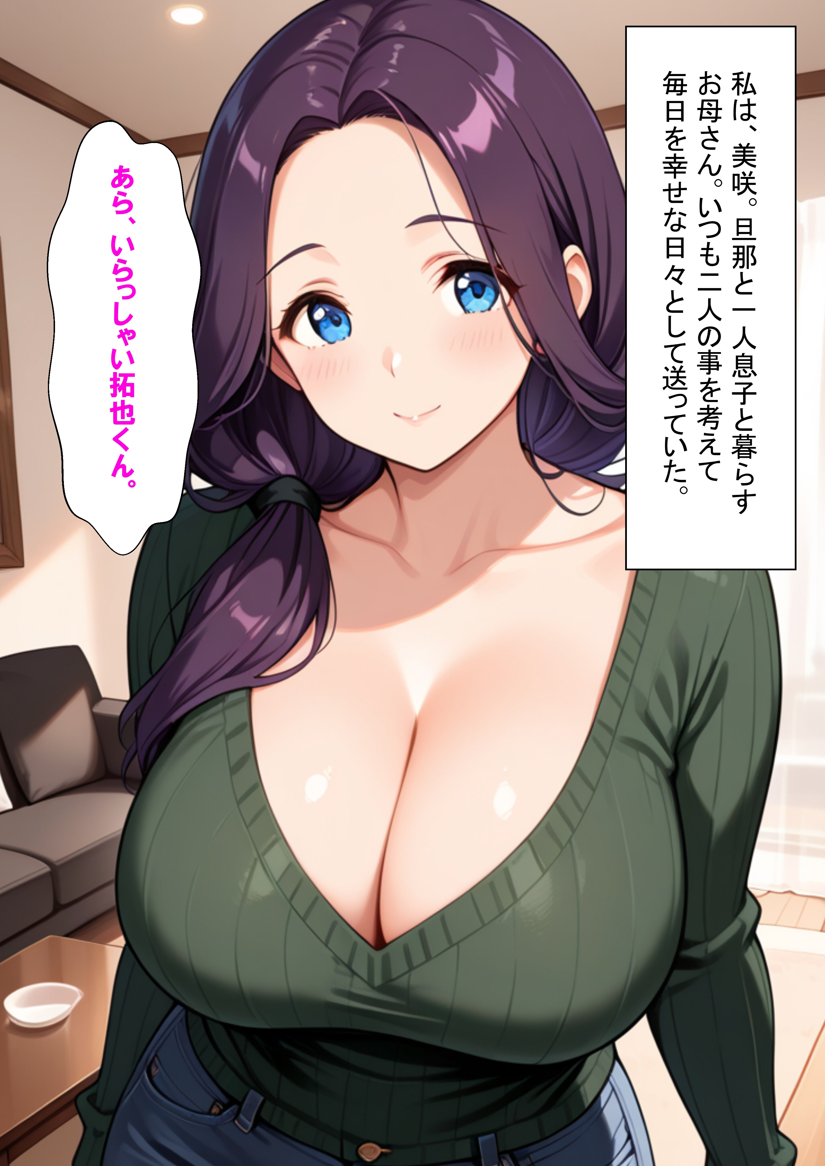 これから息子の友だちに寝取られる巨乳の人妻