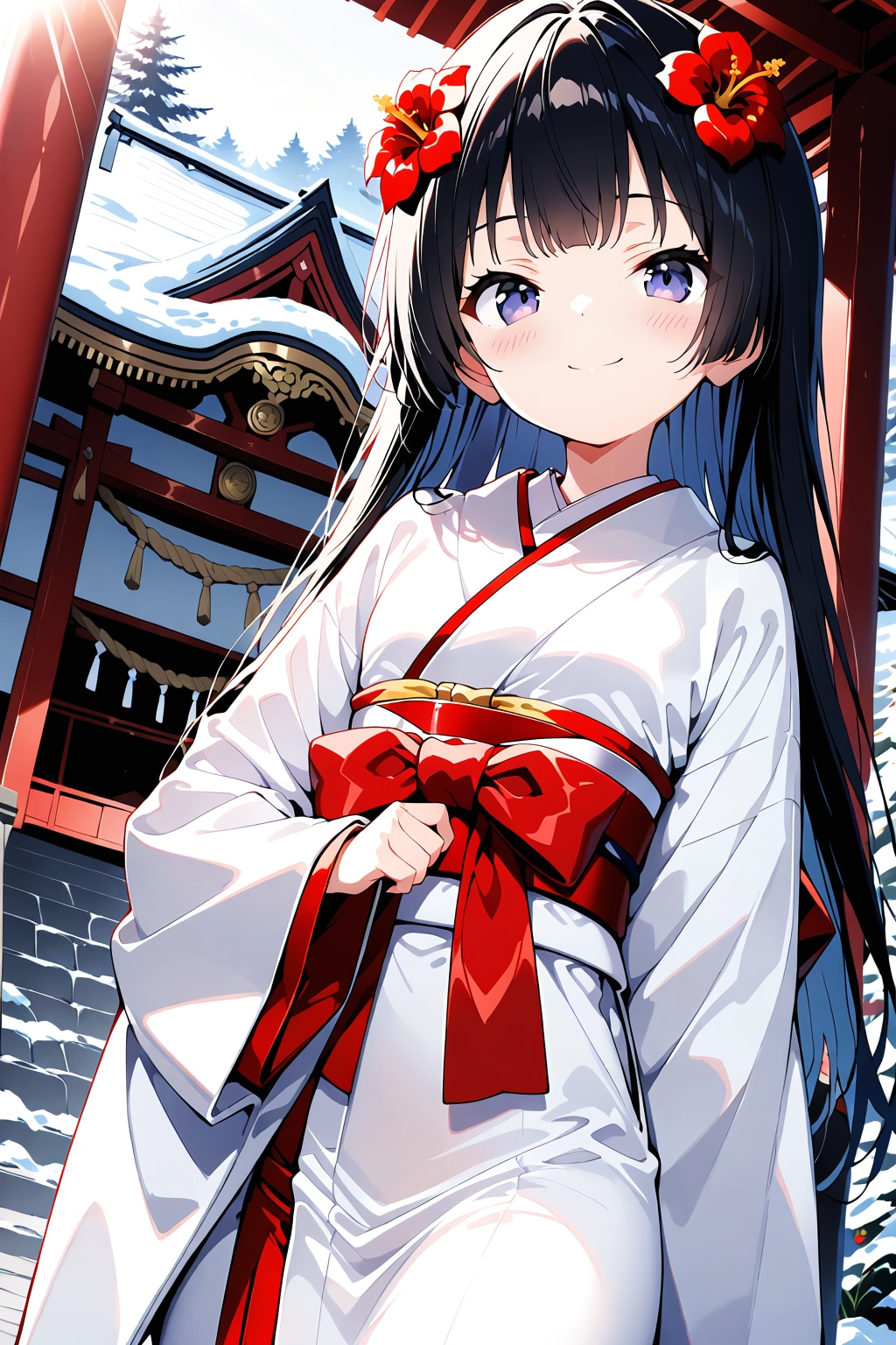 白銀に溶ける赤 | の人気AIイラスト・グラビア