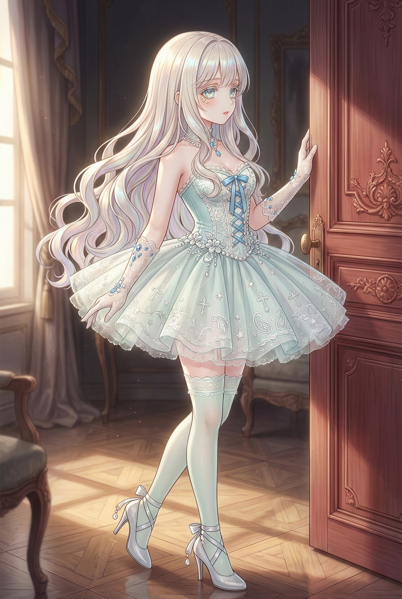 蒼紗の夢扉に手を伸ばす真珠 | の人気AIイラスト・グラビア