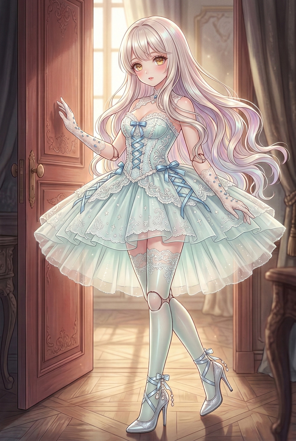 蒼紗の夢扉に手を伸ばす真珠