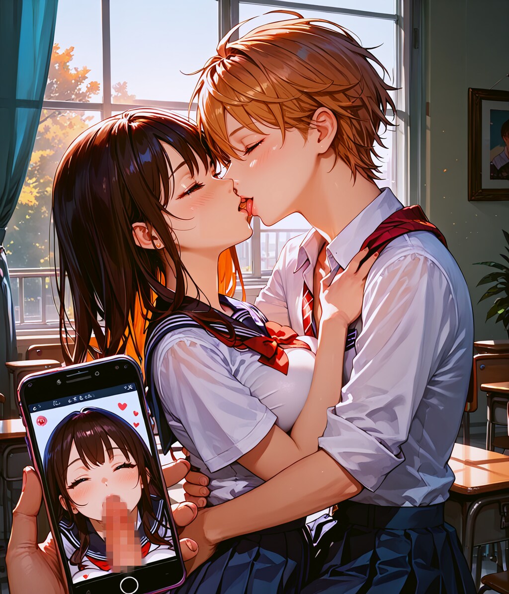 彼氏との純情なキス、俺との不純なキス(表)