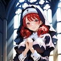 月夜の教会の赤髪シスター 【全年齢版】 3枚目