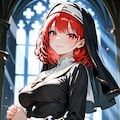 月夜の教会の赤髪シスター 【全年齢版】 2枚目