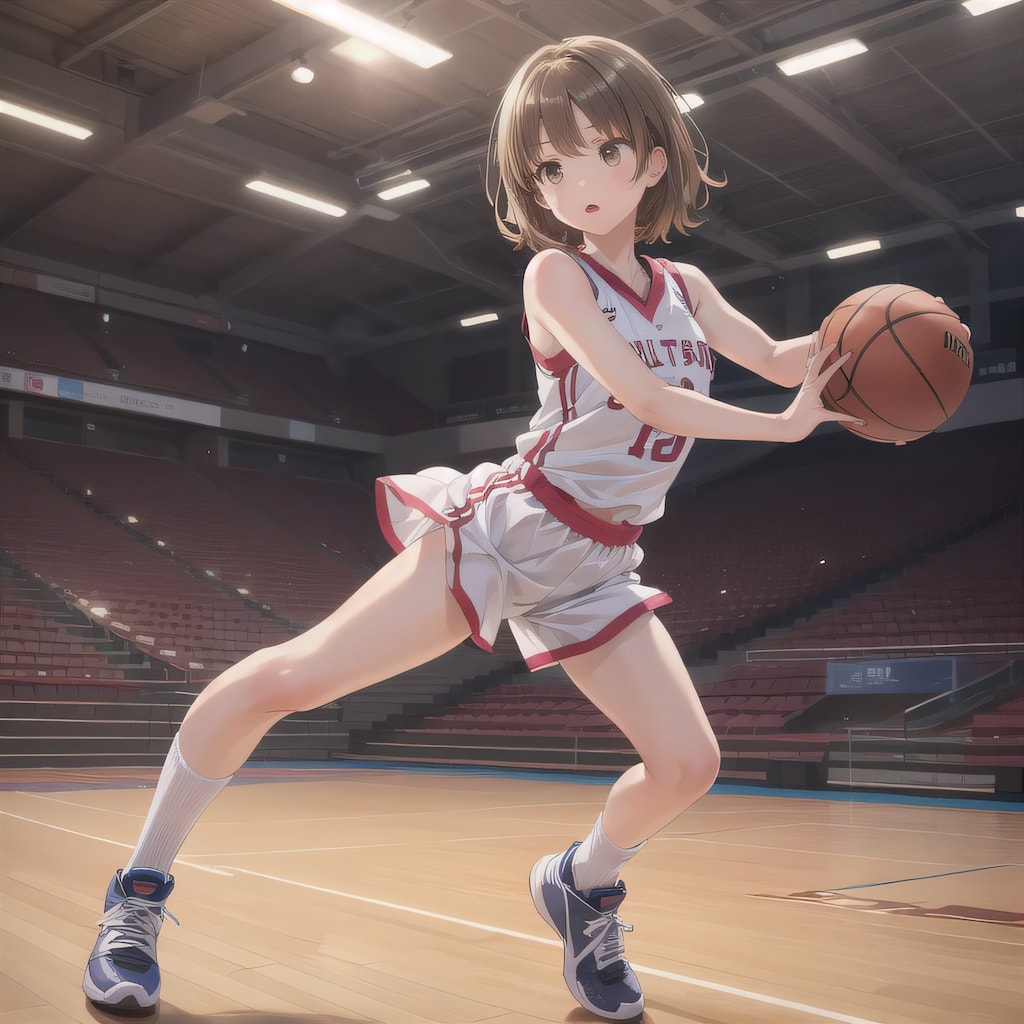 茶髪ボブでユニフォームの少女１０