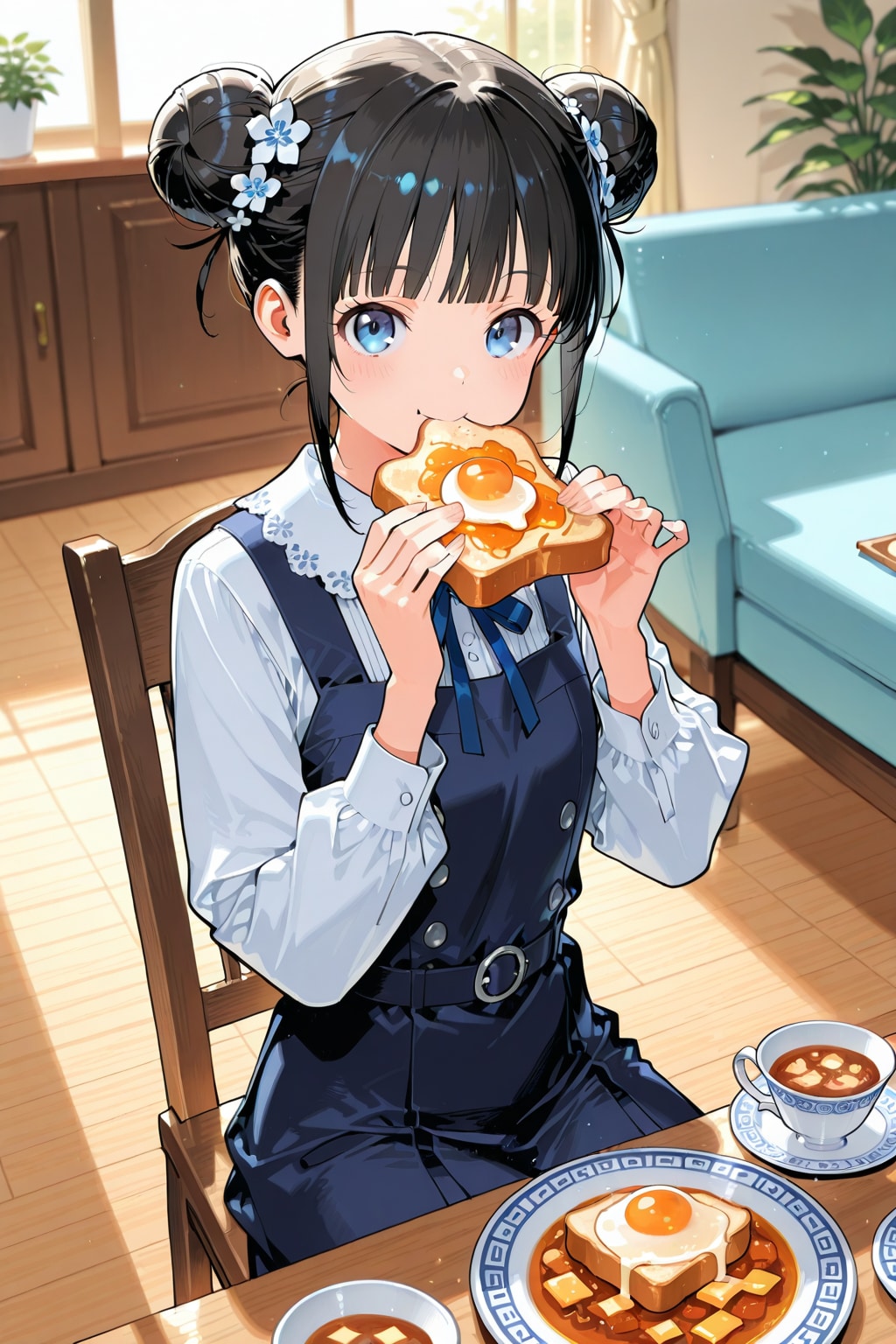 おだんごちゃん🍡✨と朝ごはん🍚✨　3/9 | の人気AIイラスト・グラビア