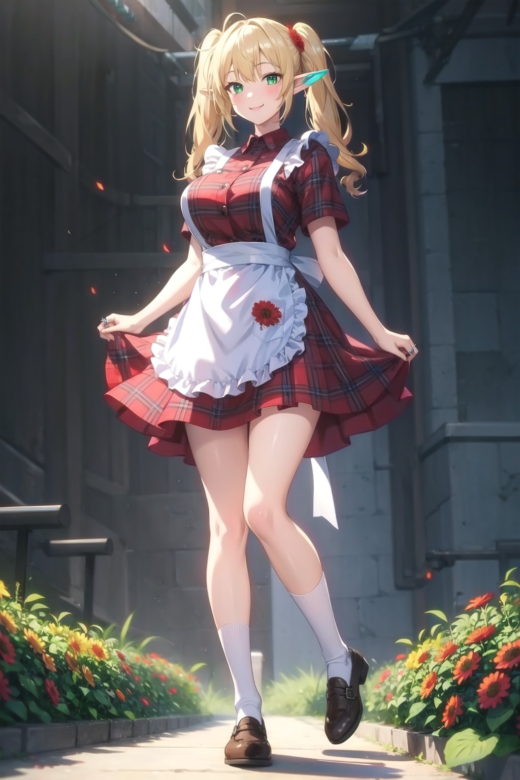 ガーベラの中で