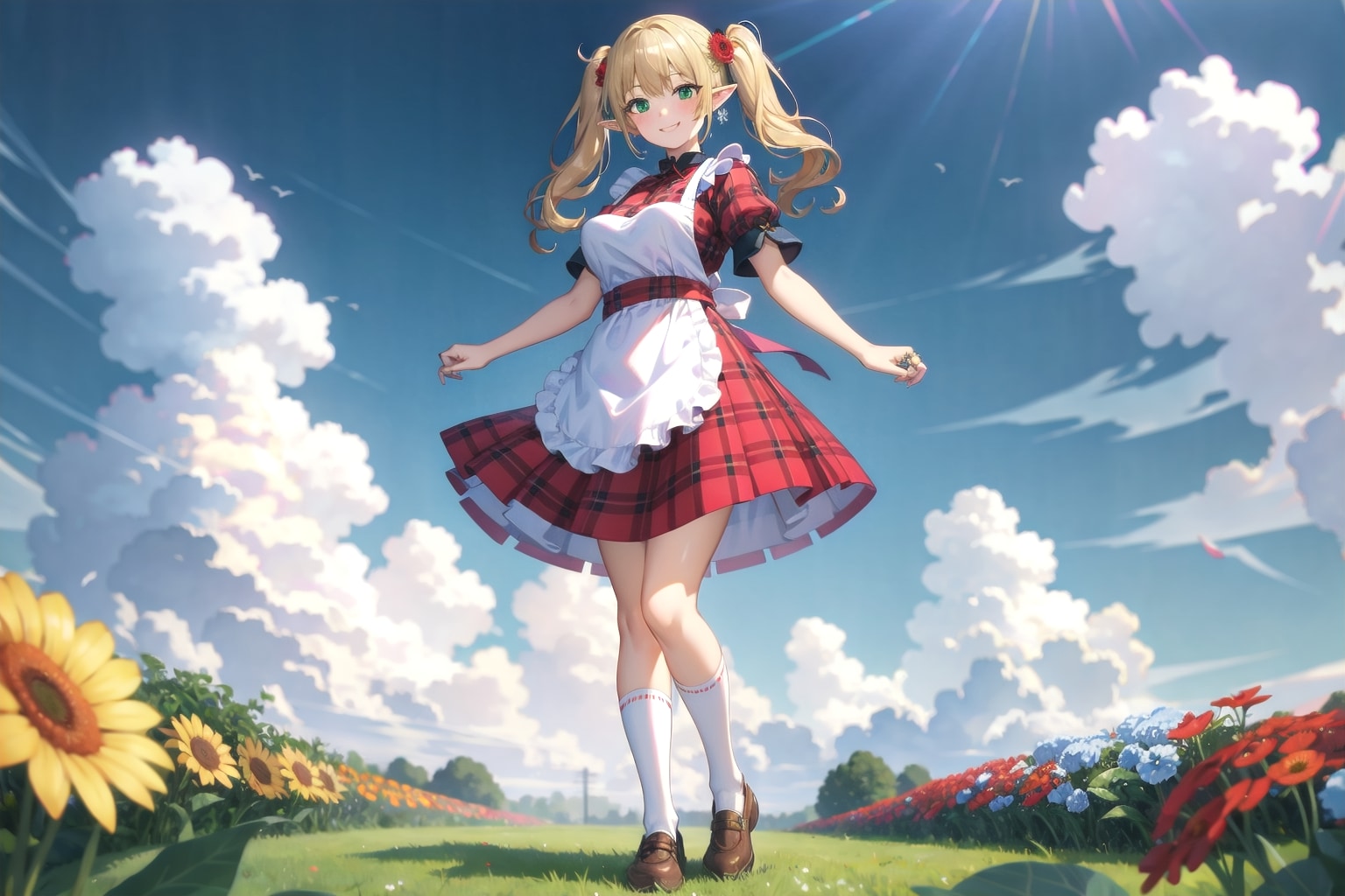 ガーベラの中で