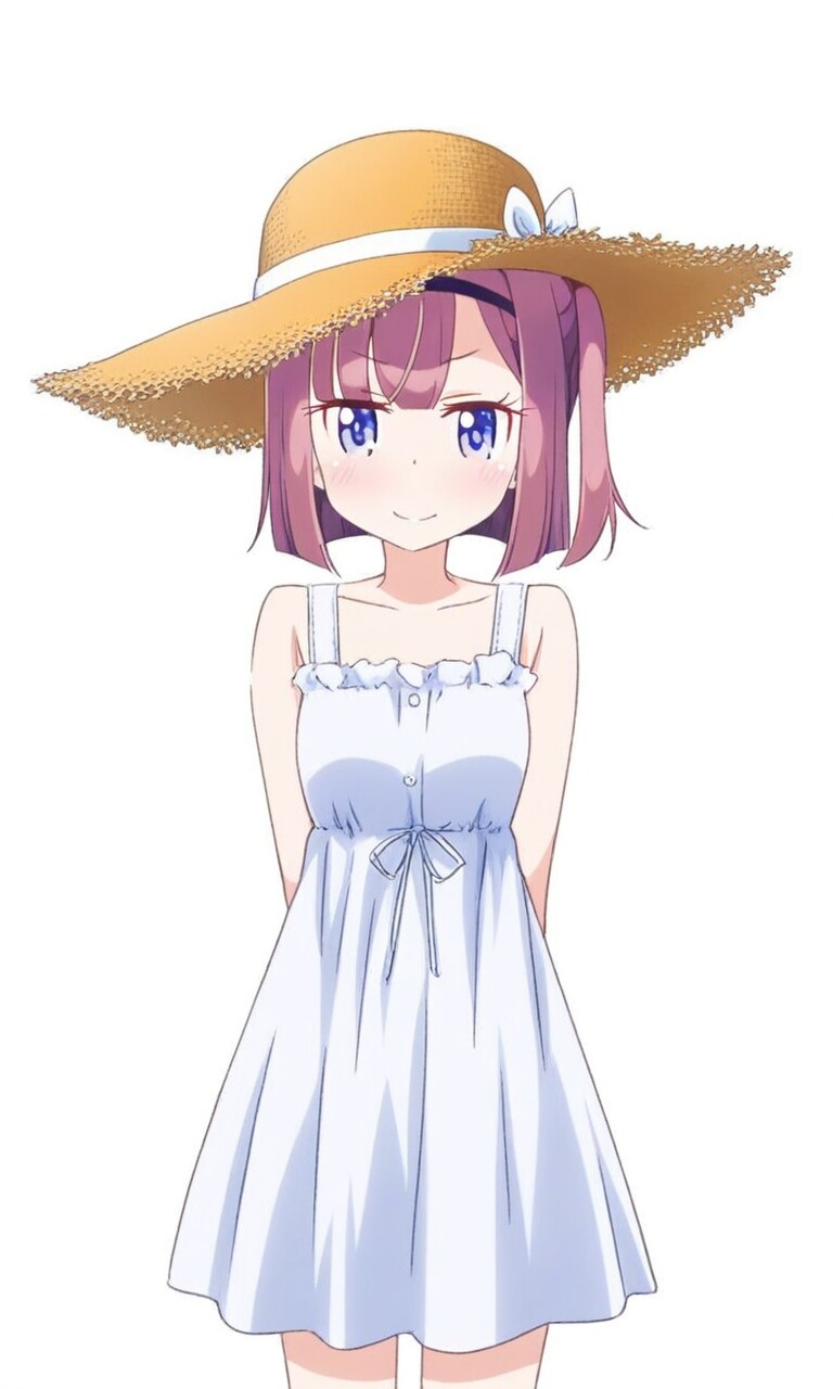 望月紅葉 麦わら帽子とワンピース
