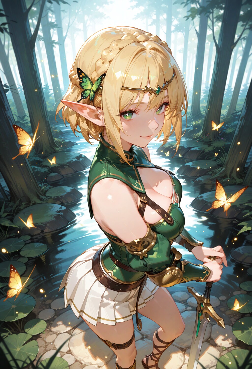 一般兵士エルフさん。