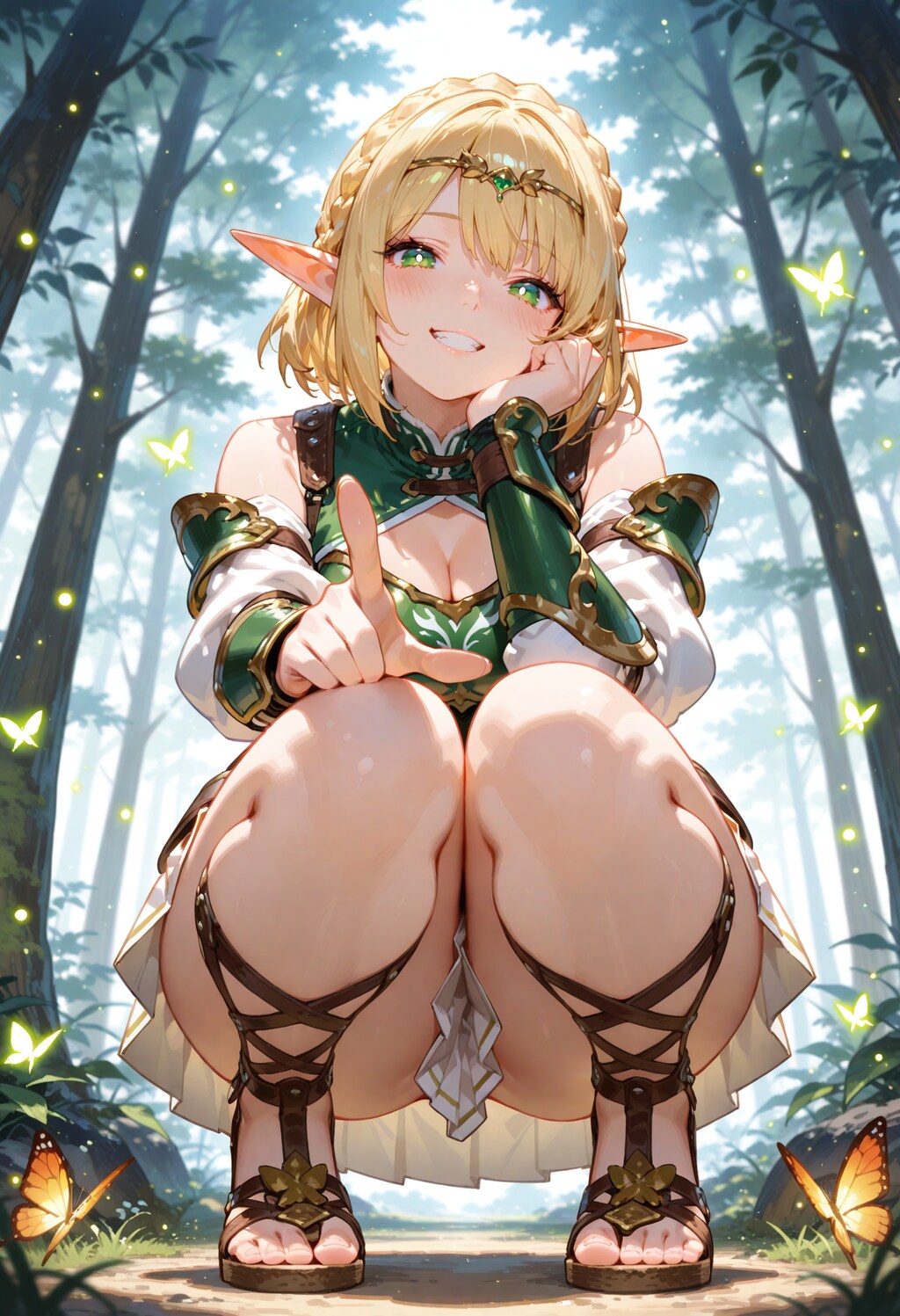 一般兵士エルフさん。