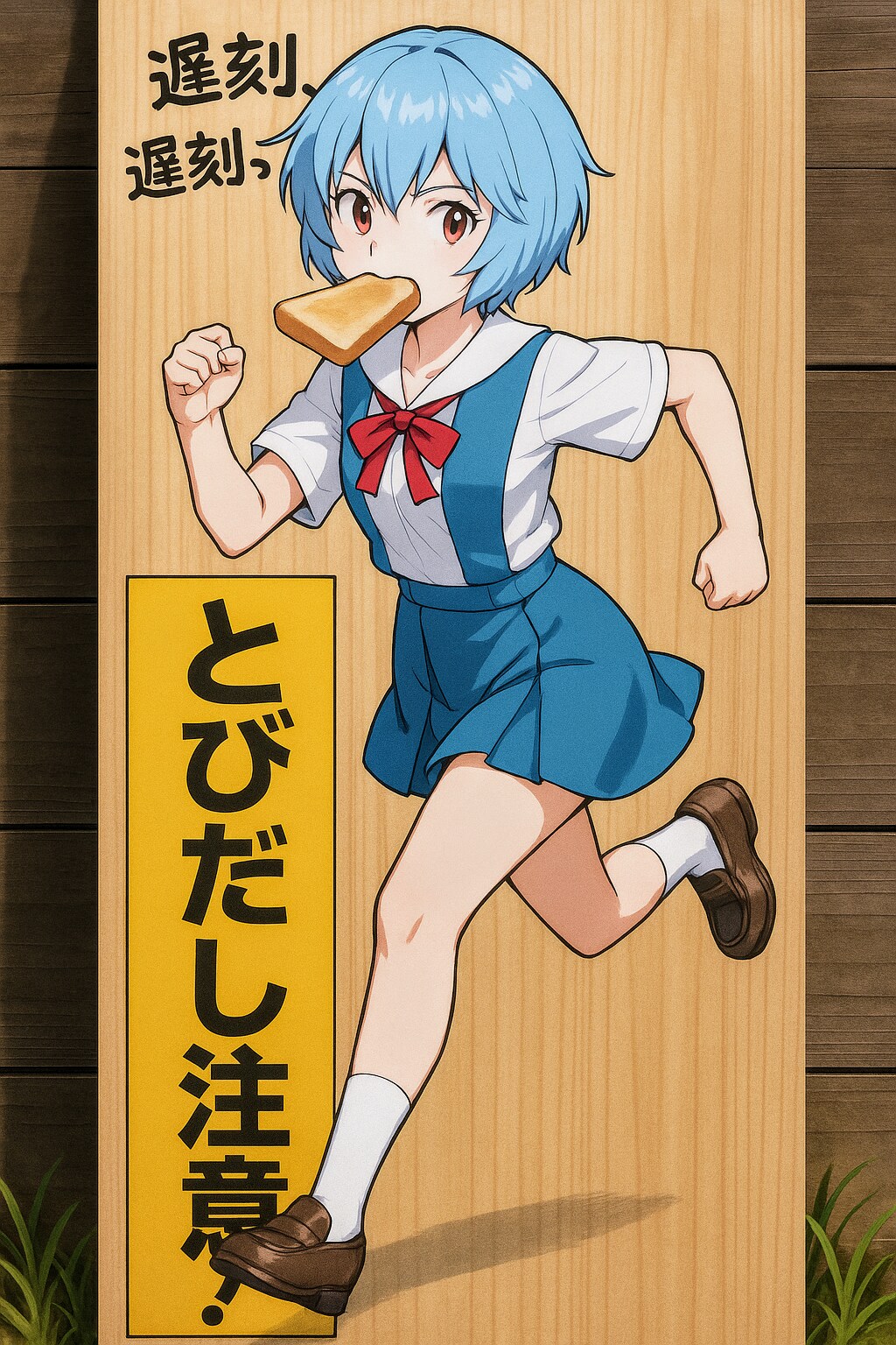 飛び出し坊や看板風イラスト