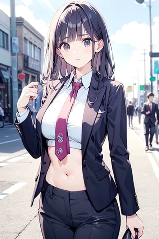 へそ出しOL
