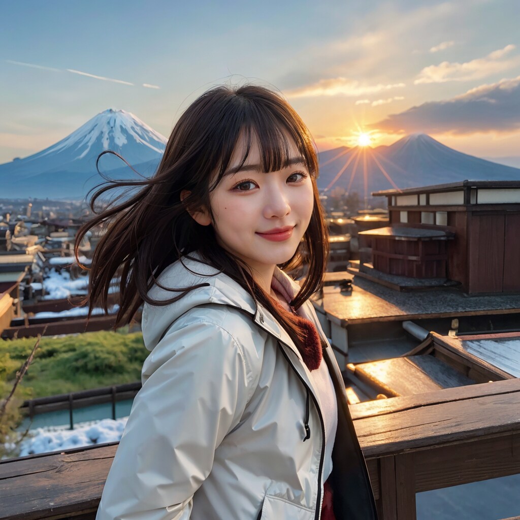 山と日の出 6/10