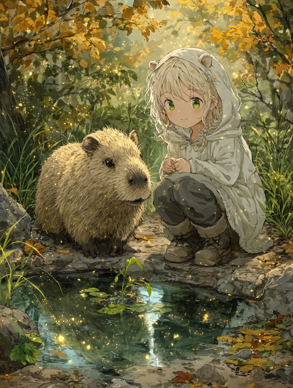 カピパラとくま娘🐾