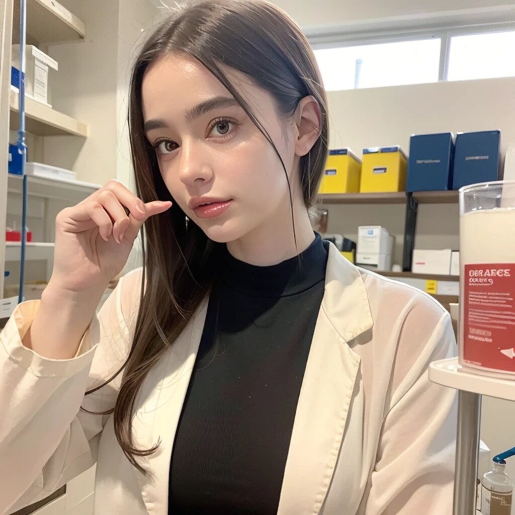 黒髪ロングで白衣の美女２０４