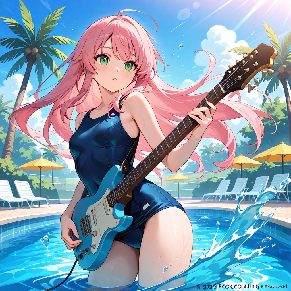 ギターリフと水しぶき
