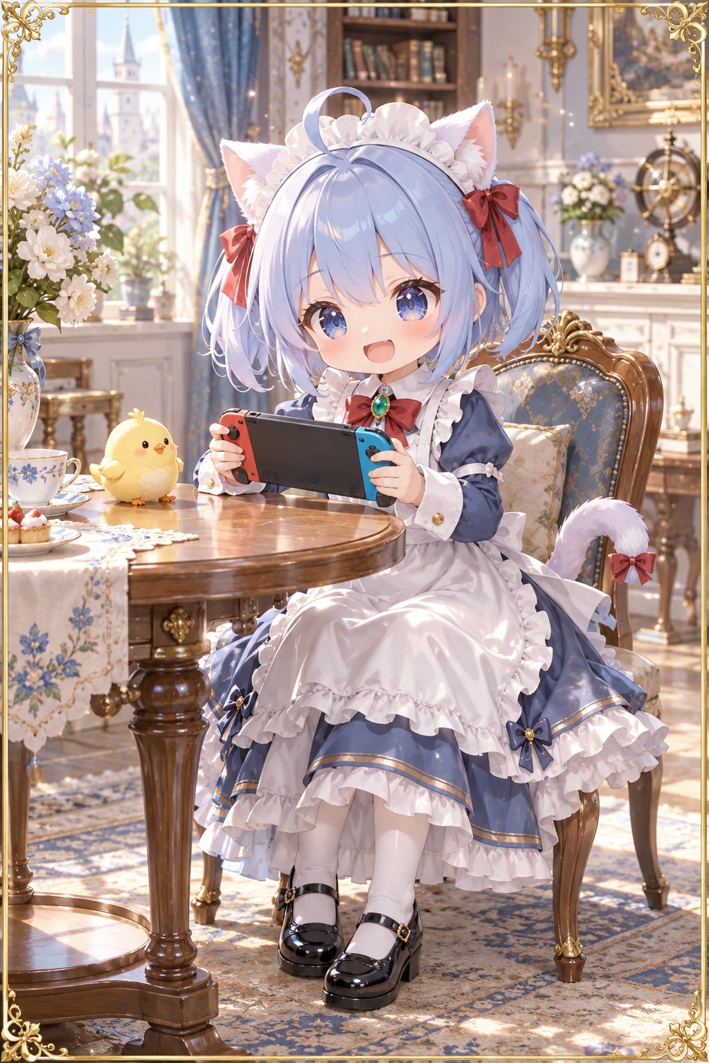 猫耳ちゃんとひよこ