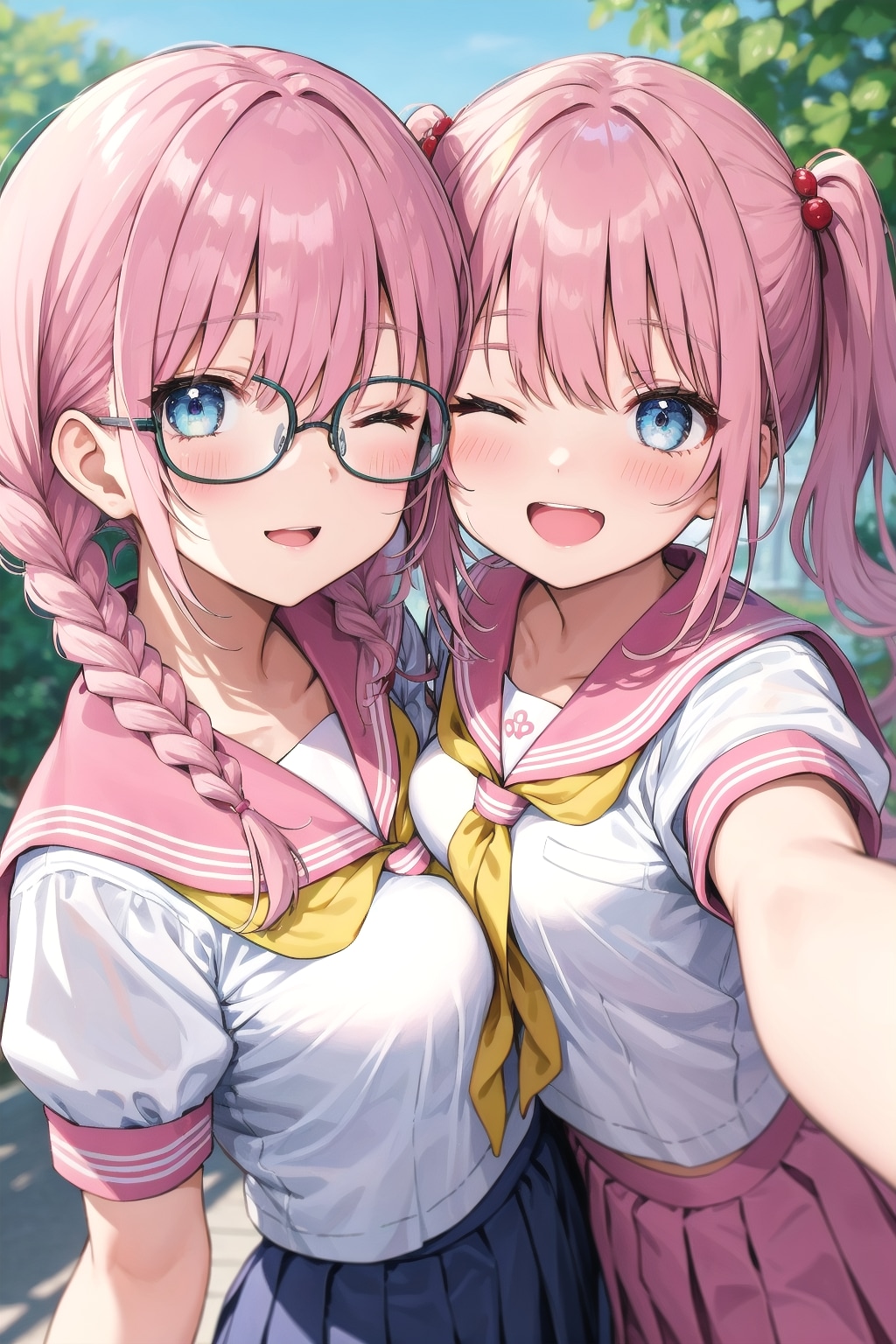 花音ちゃんと眼鏡三つ編み花音ちゃん