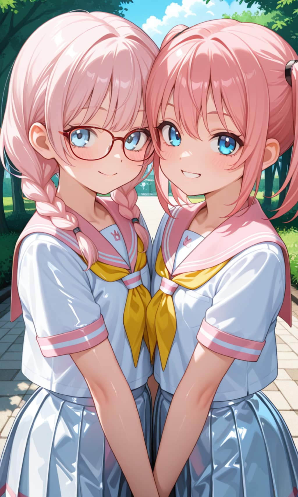 花音ちゃんと眼鏡三つ編み花音ちゃん