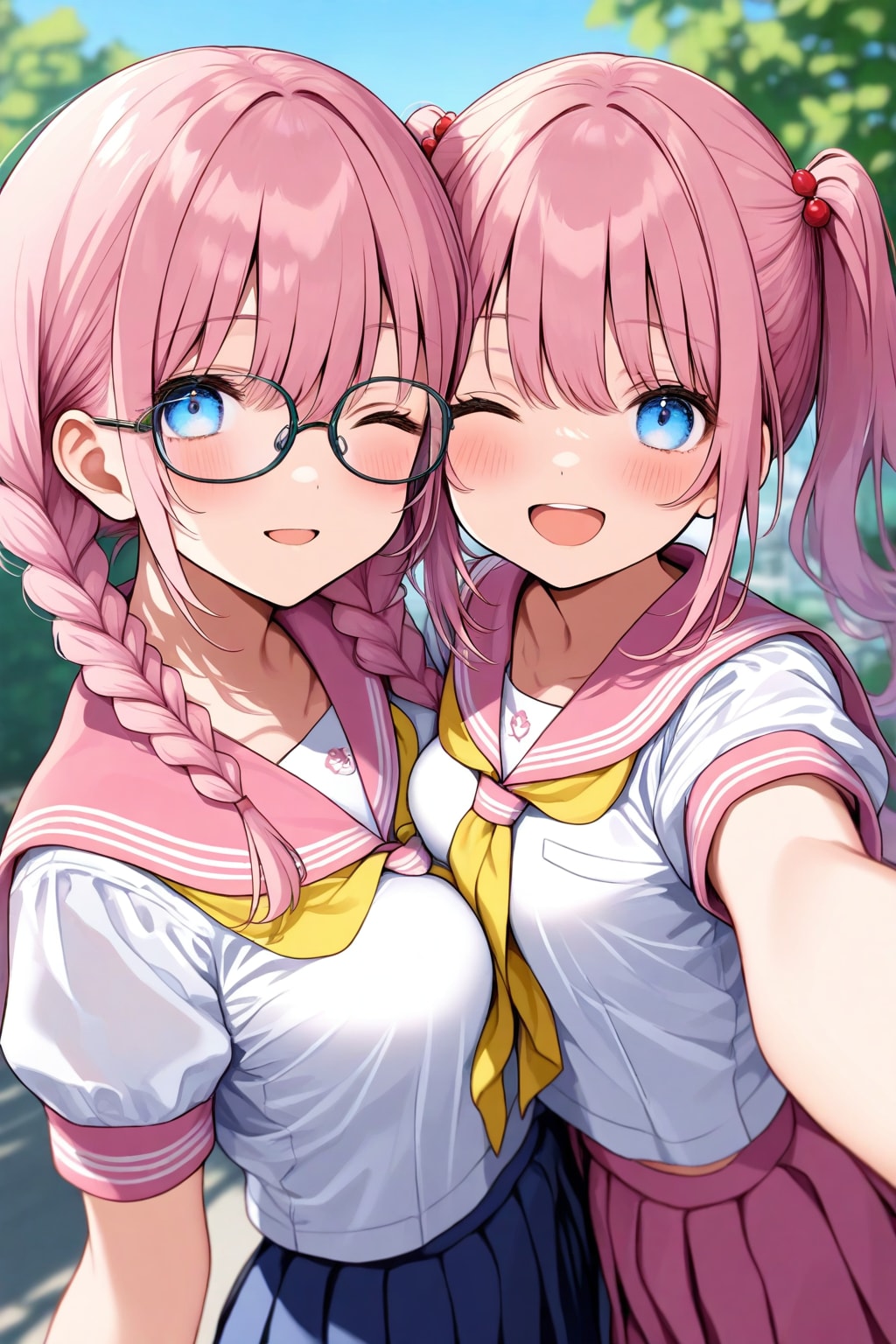 花音ちゃんと眼鏡三つ編み花音ちゃん