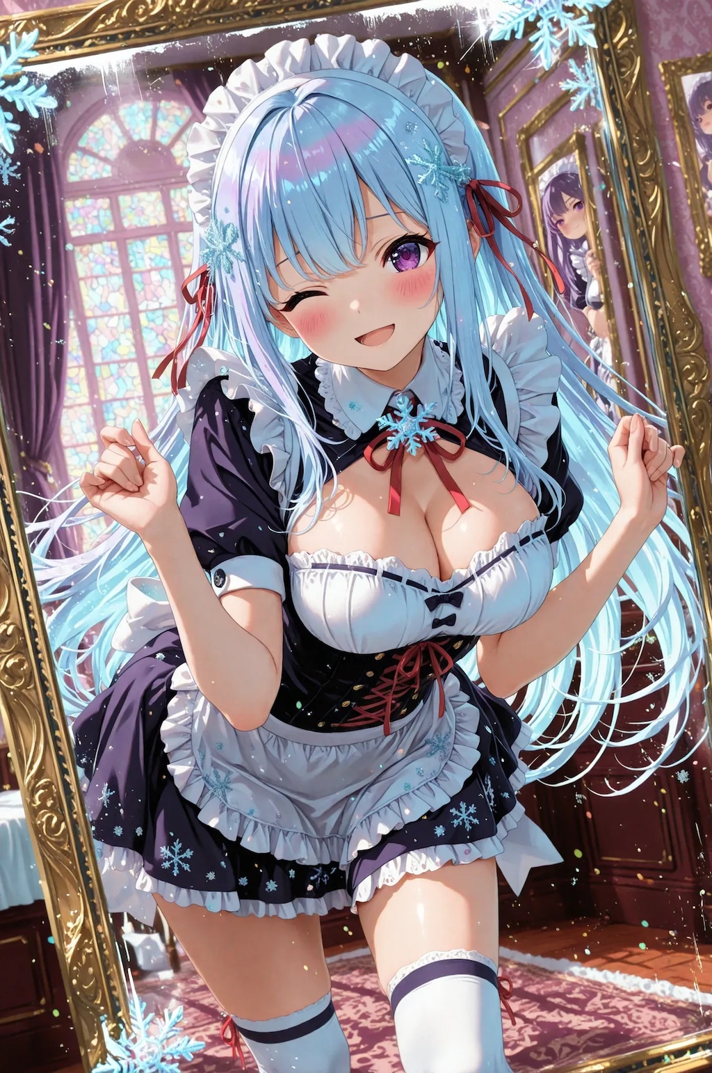 鏡の中のスーパーメイド💓