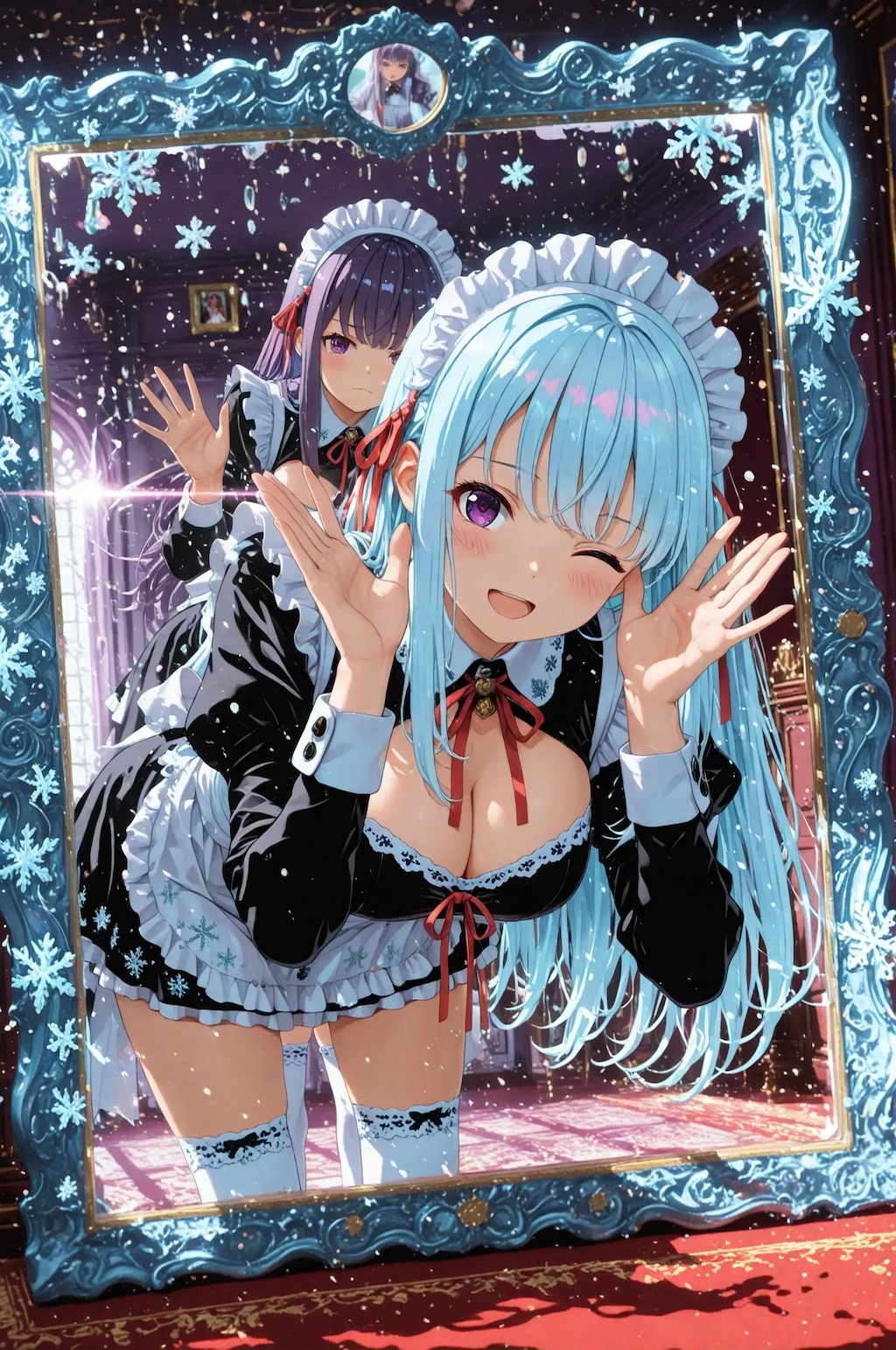 鏡の中のスーパーメイド💓