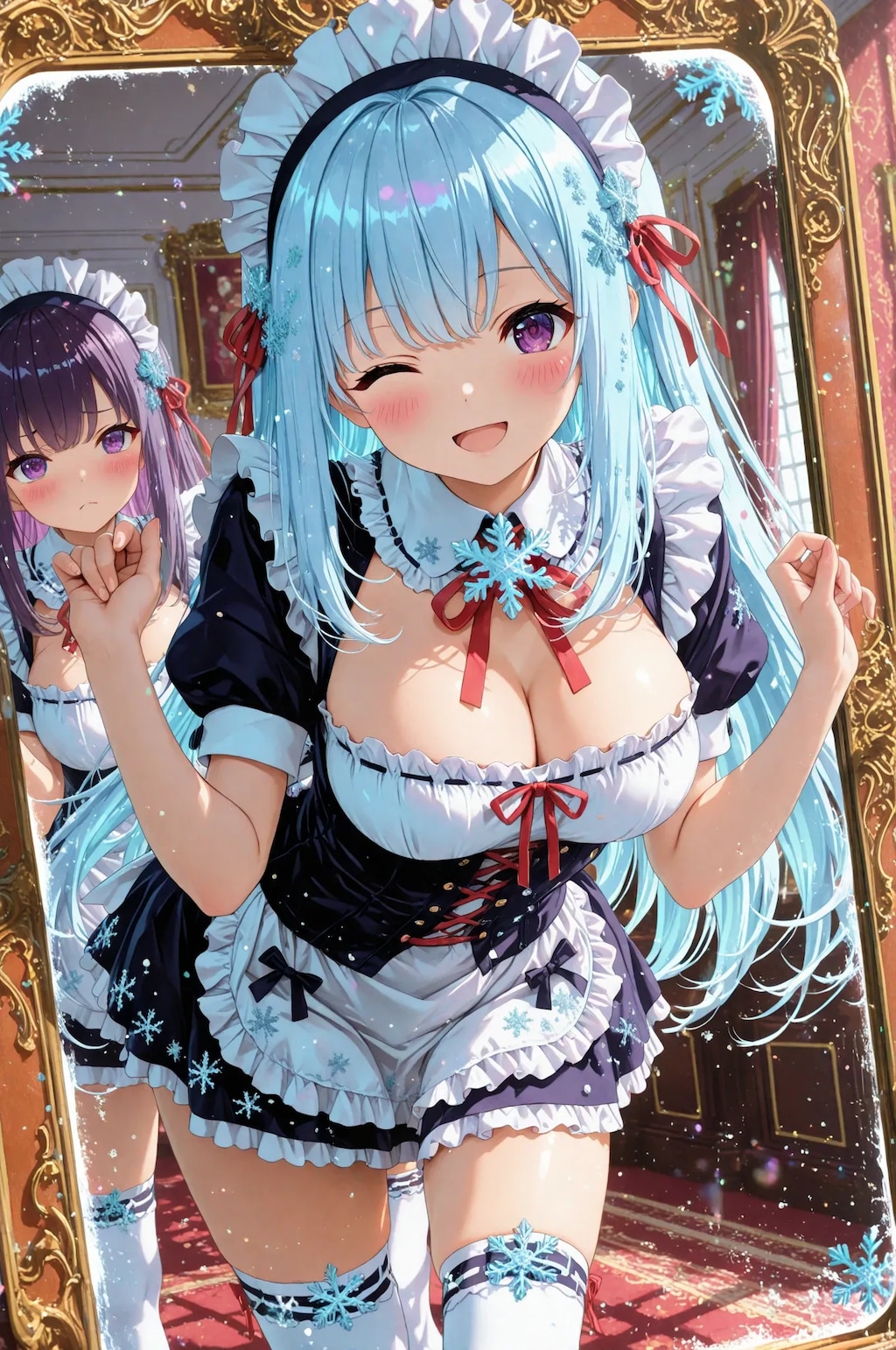 鏡の中のスーパーメイド💓