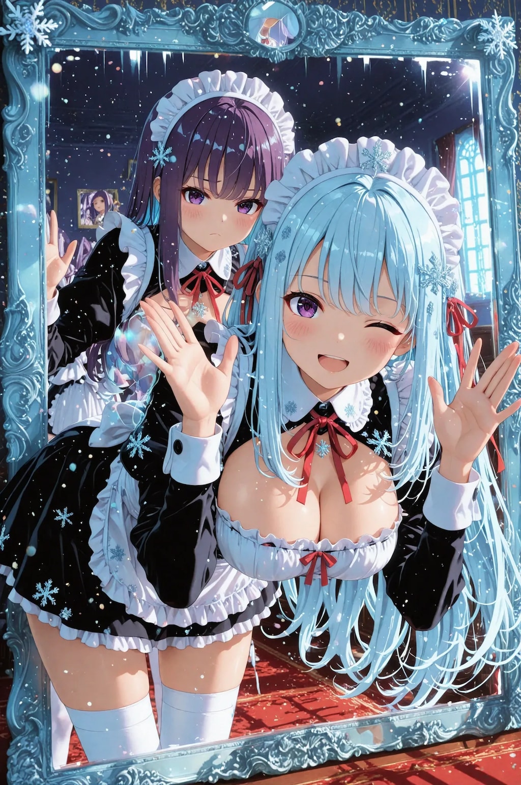 鏡の中のスーパーメイド💓