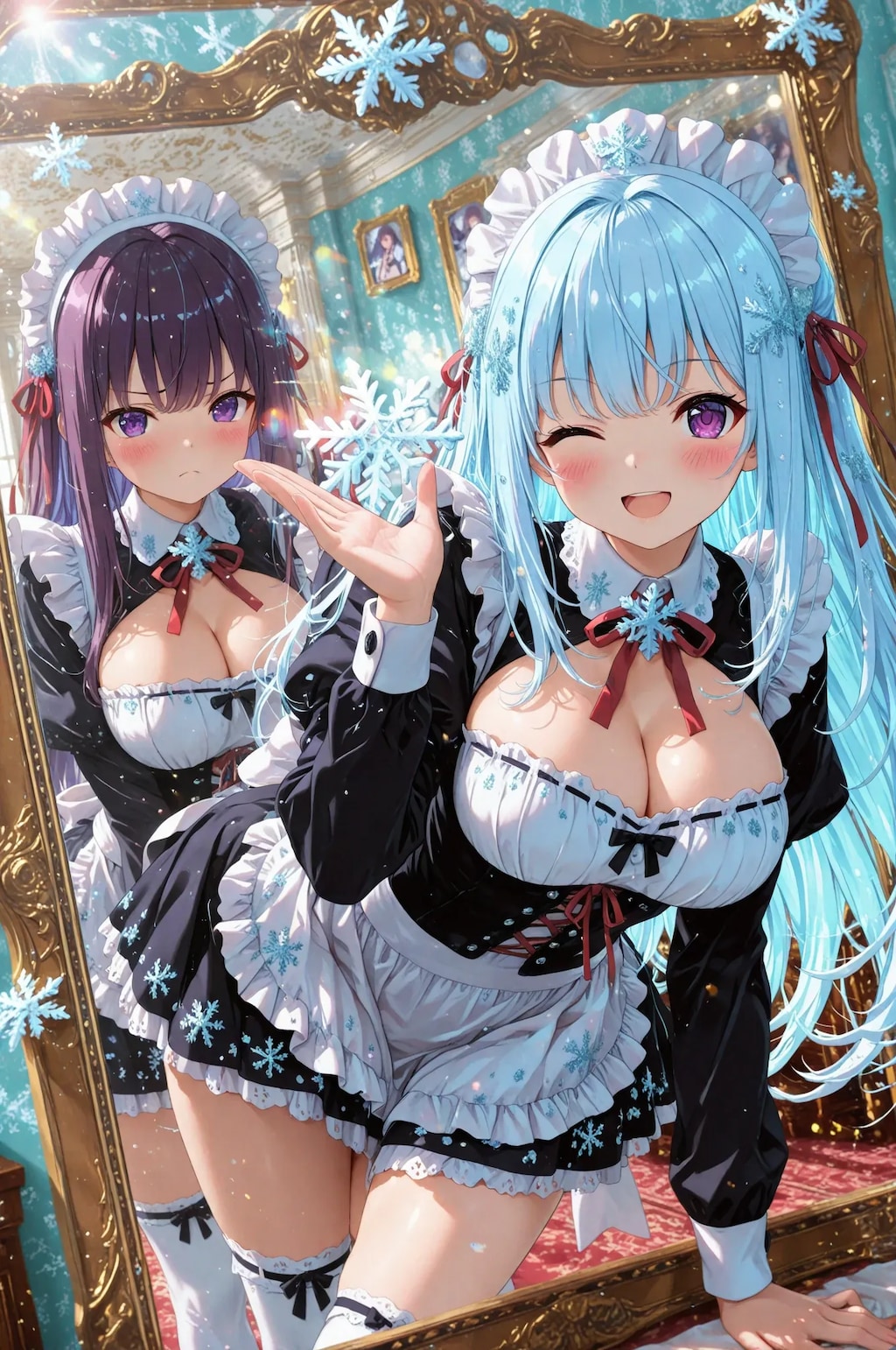鏡の中のスーパーメイド💓
