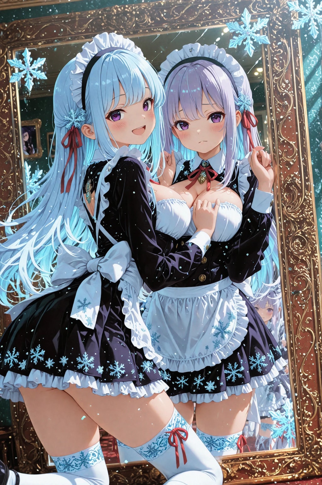 鏡の中のスーパーメイド💓