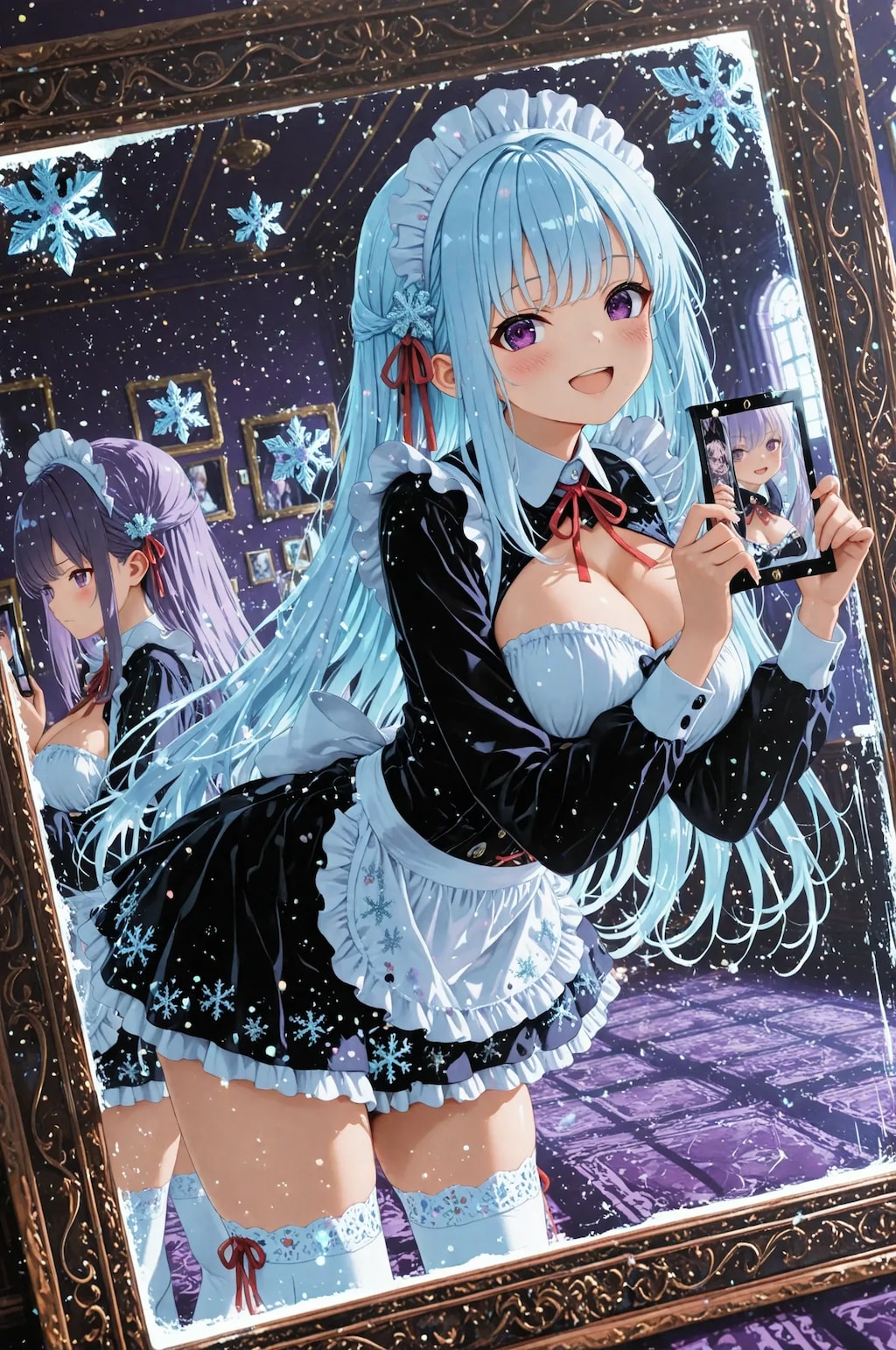 鏡の中のスーパーメイド💓
