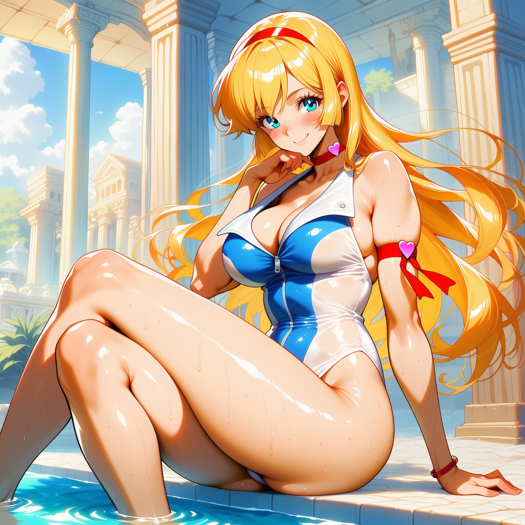 ハニーさんの水泳授業ですの