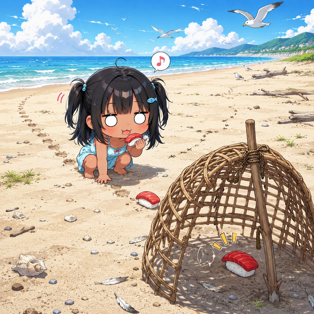 罠にかかるこなつちゃん