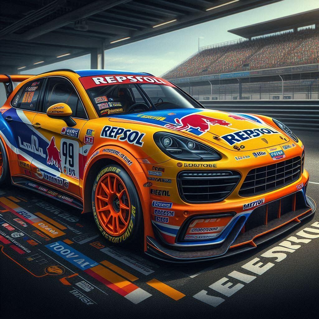 レプソルカラーポルシェカイエンレーシングカー