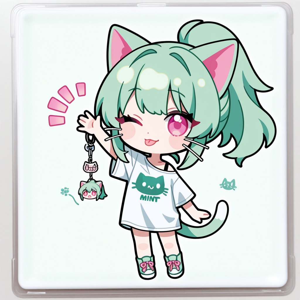 アクキーの緑髪ちゃん