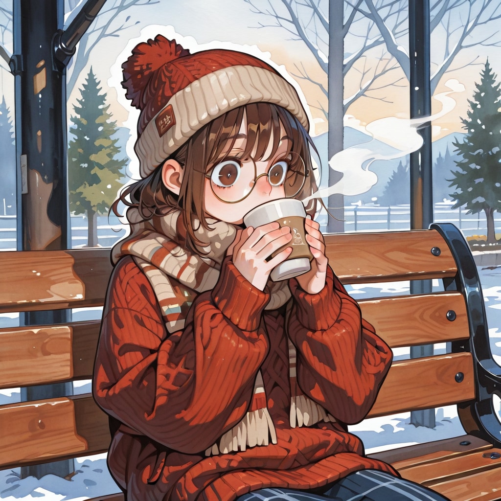 ベンチで一休み