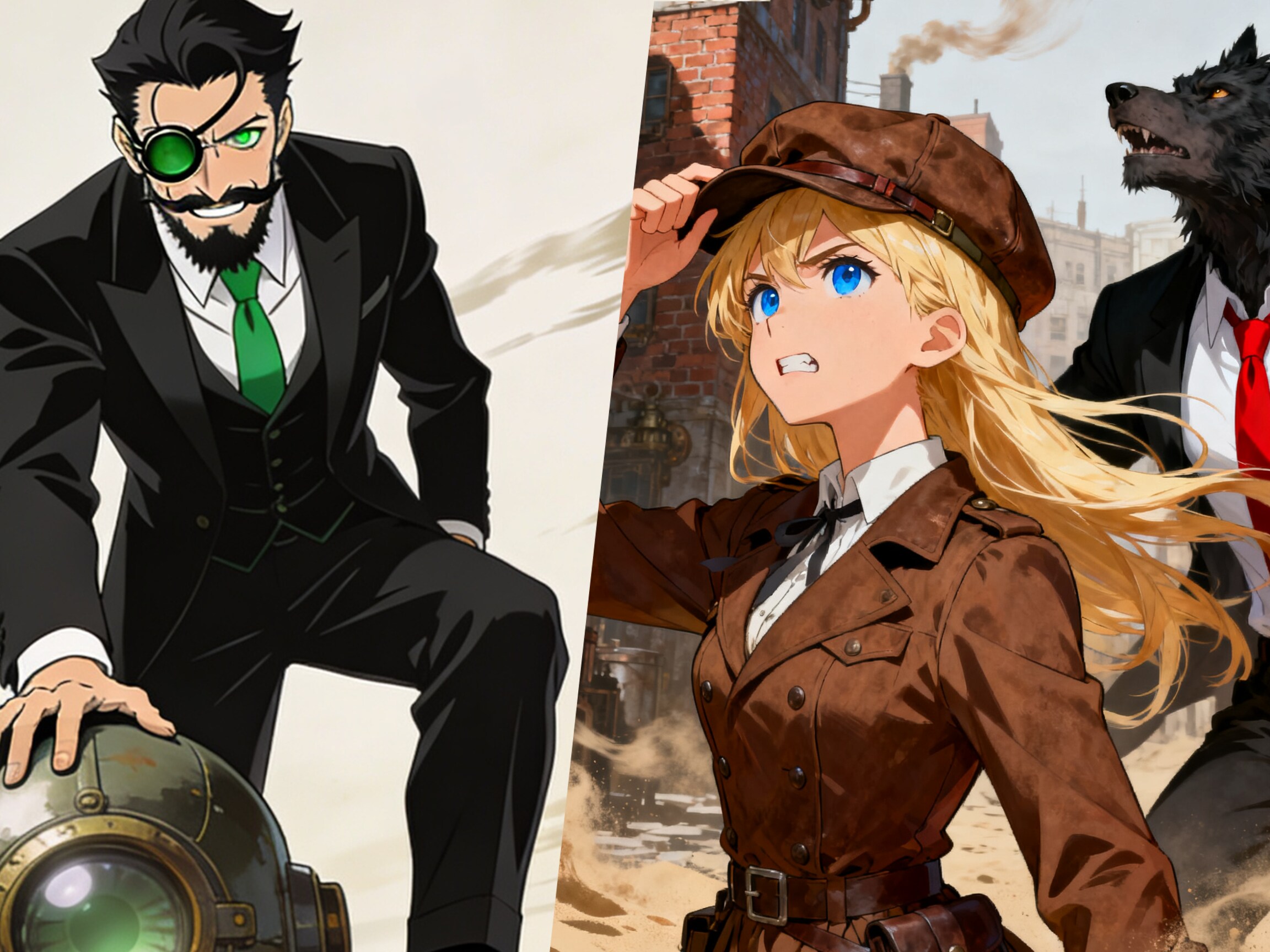 少女探偵シャーロットVSバベル教授 | の人気AIイラスト・グラビア