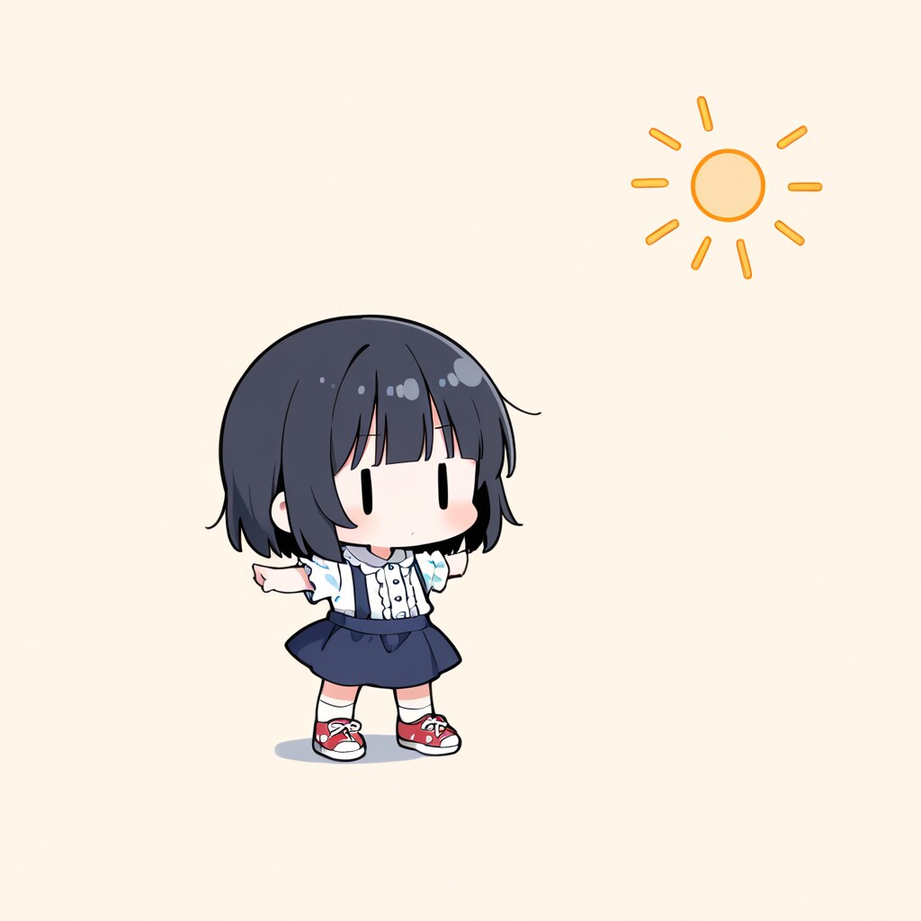 太陽の光を浴びる