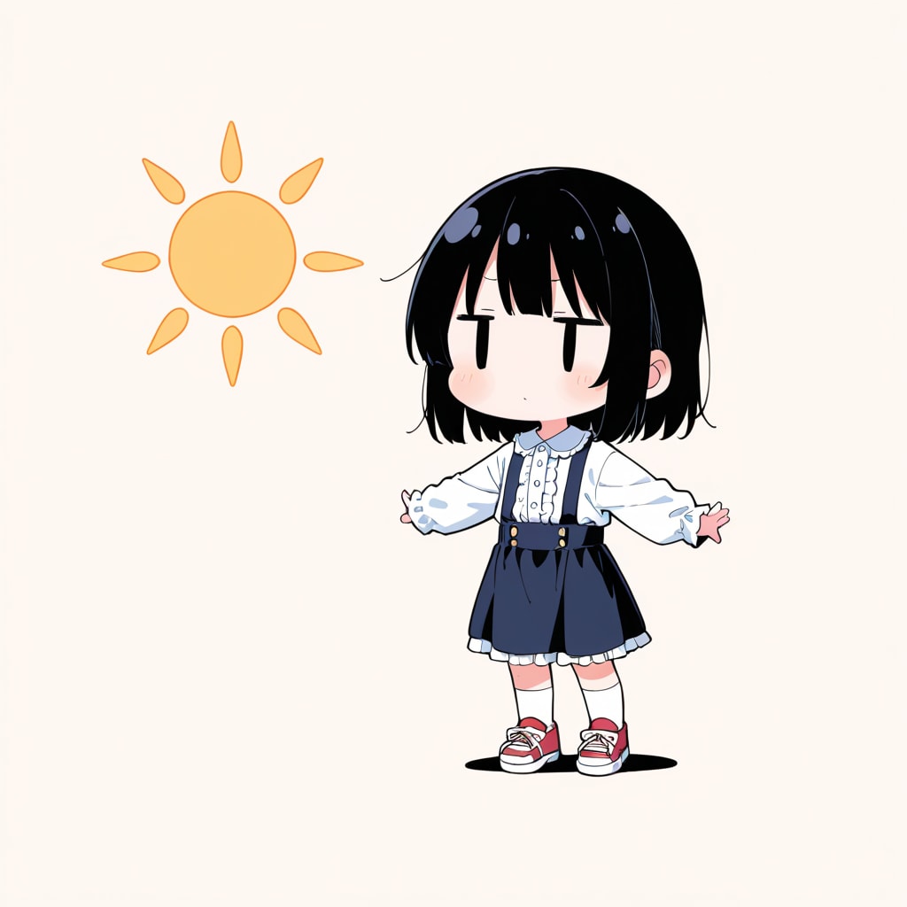 太陽の光を浴びる