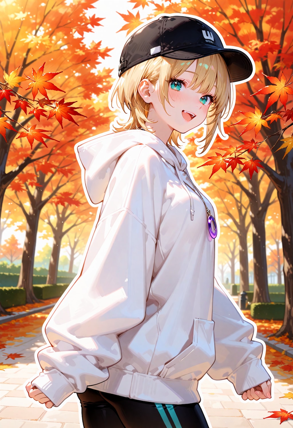 秋コーデ模索中の陽キャちゃん。