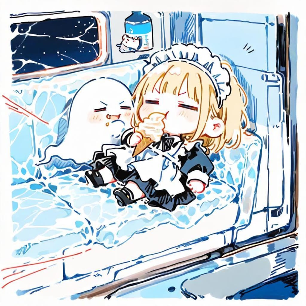 冷え冷えルームで特製おソフトお取り寄せ‪🍦‬🧊❄️✨